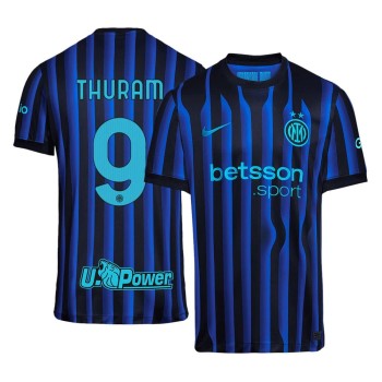 Men's THURAM #9 Inter Milan Home Replica Soccer Jersey 2025/26