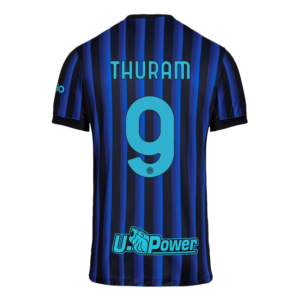 Men's THURAM #9 Inter Milan Home Replica Soccer Jersey 2025/26
