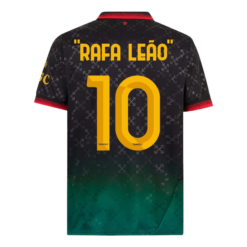 Men's RAFA LEÃO #10 AC Milan Fourth Away Replica Soccer Jersey 2024/25 Men's RAFA LEÃO #10 AC Milan Fourth Away Replica Soccer Jersey 2024/25