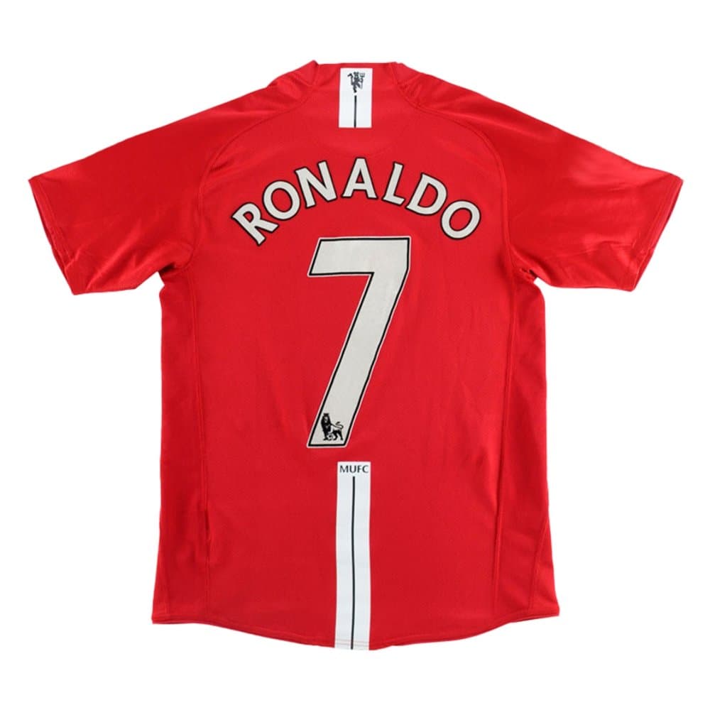 Men's RONALDO #7 Manchester United Home Retro Soccer Jersey 2007/08