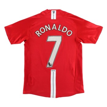 Men's RONALDO #7 Manchester United Home Retro Soccer Jersey 2007/08