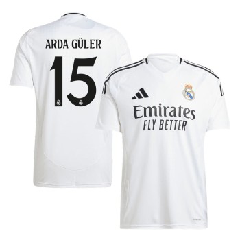 Men's ARDA GÜLER #15 Real Madrid Home Replica Soccer Jersey 2024/25 Men's ARDA GÜLER #15 Real Madrid Home Replica Soccer Jersey 2024/25