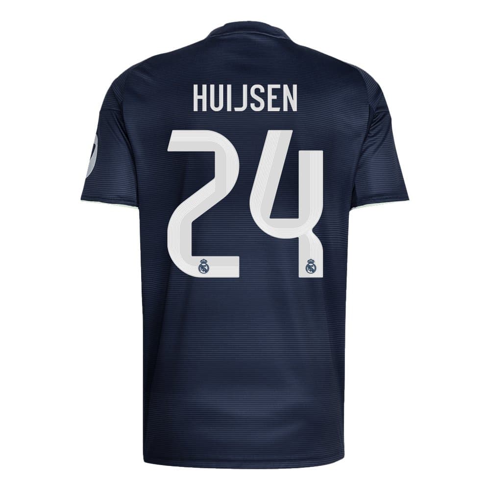 Men's HUIJSEN #24 Real Madrid Away Replica Soccer Jersey 2025/26 Men's HUIJSEN #24 Real Madrid Away Replica Soccer Jersey 2025/26