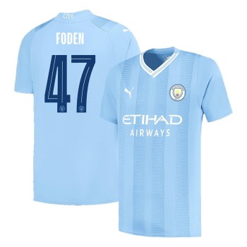 Men's FODEN #47 Manchester City Home Replica Soccer Jersey 2023/24 Men's FODEN #47 Manchester City Home Replica Soccer Jersey 2023/24