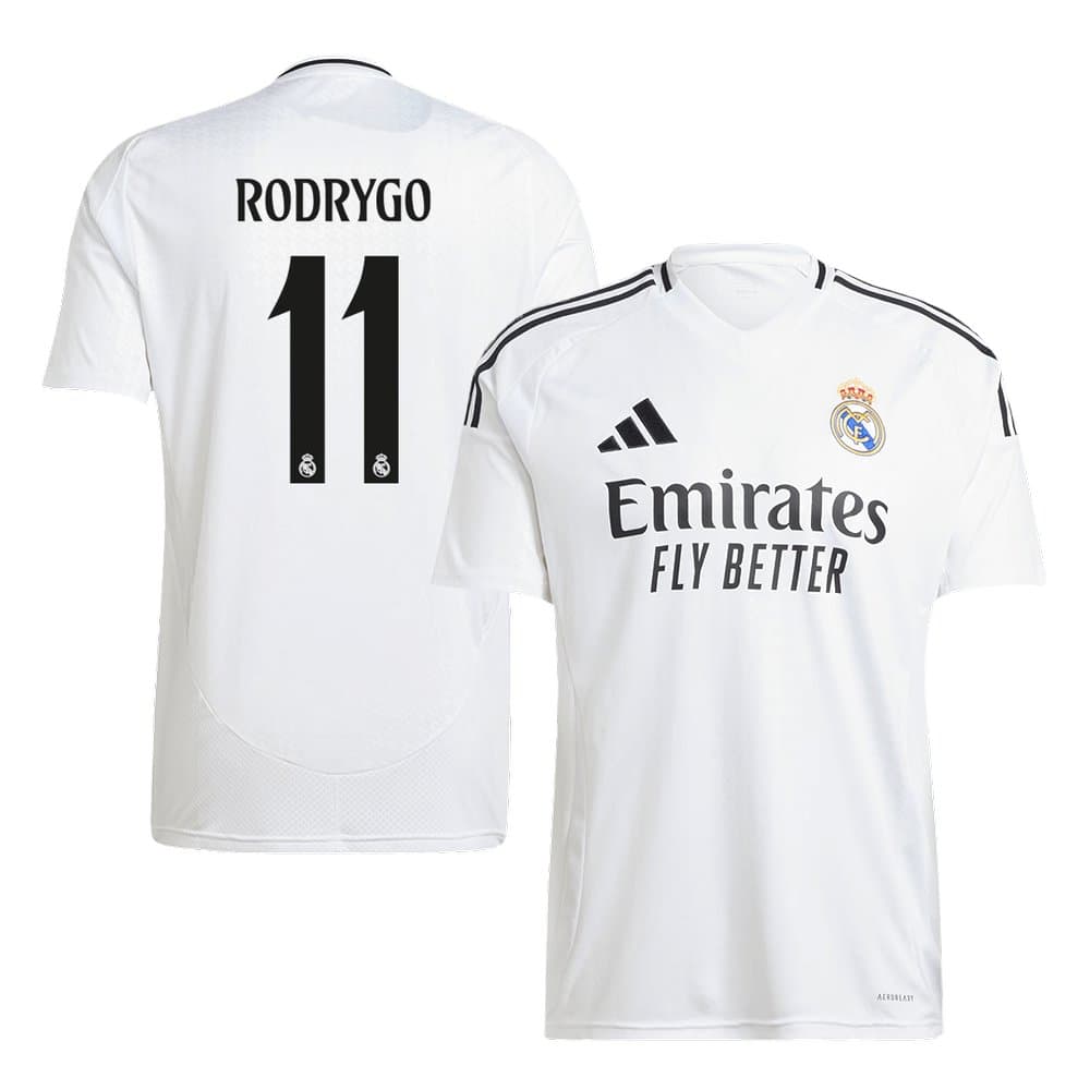 Men's RODRYGO #11 Real Madrid Home Replica Soccer Jersey 2024/25 Men's RODRYGO #11 Real Madrid Home Replica Soccer Jersey 2024/25