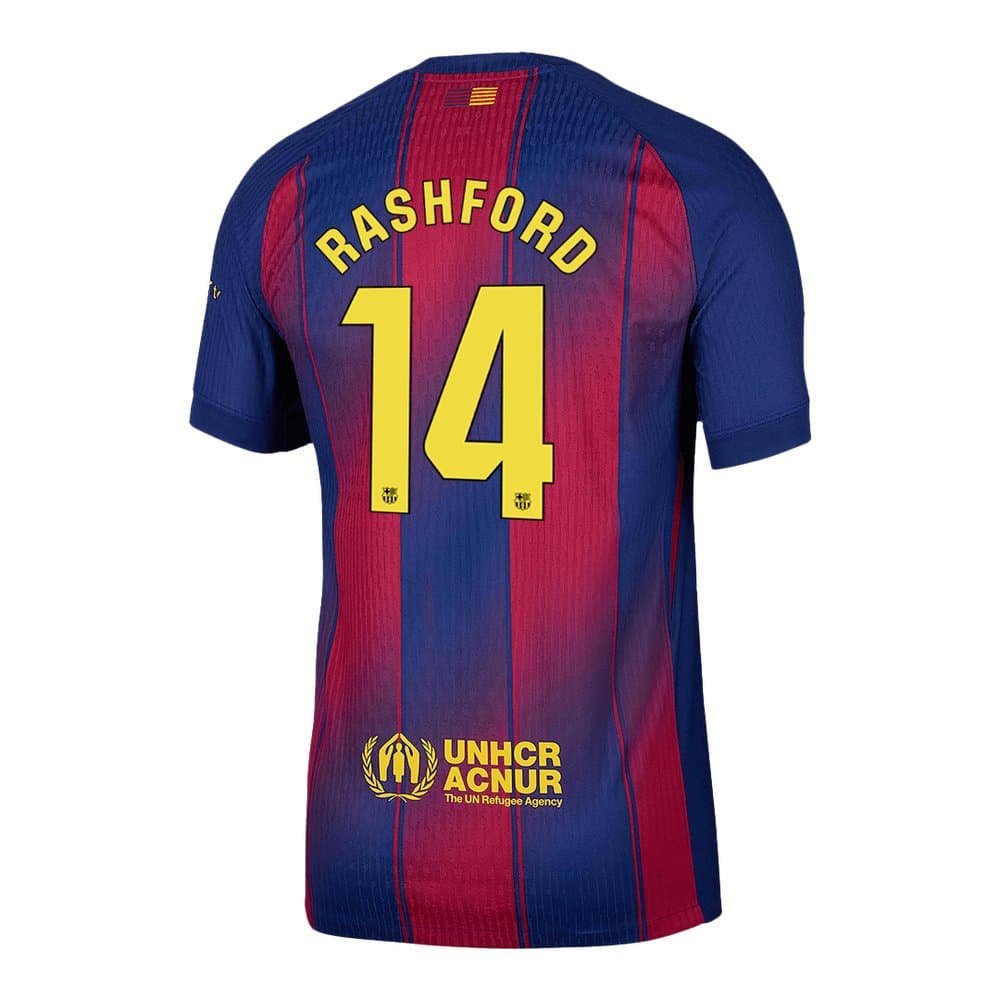 Men's RASHFORD #14 Barcelona Home Authentic Soccer Jersey 2025/26