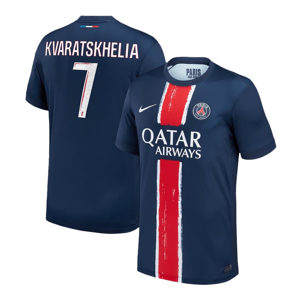 Men's KVARATSKHELIA #7 PSG Home Replica Soccer Jersey 2024/25