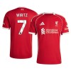 Men's WIRTZ #7 Liverpool Home Replica Soccer Jersey 2025/26