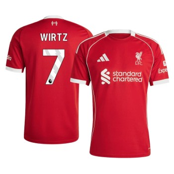 Men's WIRTZ #7 Liverpool Home Replica Soccer Jersey 2025/26