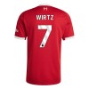 Men's WIRTZ #7 Liverpool Home Replica Soccer Jersey 2025/26