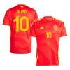 Men's OLMO #10 Spain Home Replica Soccer Jersey EURO 2024