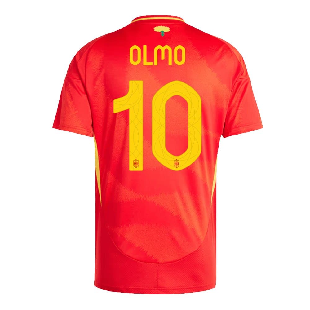 Men's OLMO #10 Spain Home Replica Soccer Jersey EURO 2024