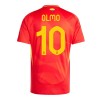 Men's OLMO #10 Spain Home Replica Soccer Jersey EURO 2024