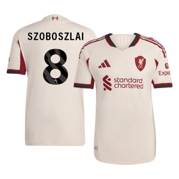 Men's SZOBOSZLAI #8 Liverpool Away Authentic Soccer Jersey 2025/26