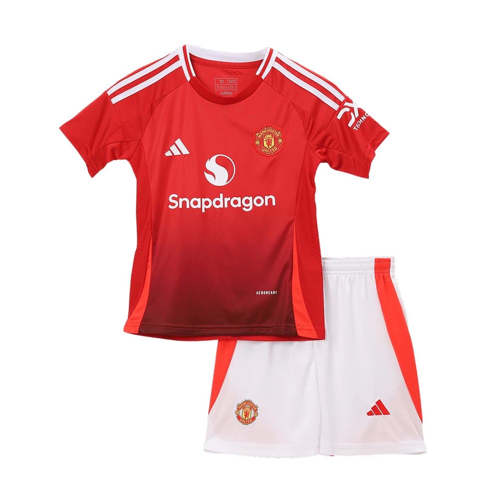 Kid's Manchester United Home Soccer Jersey Kit 2024/25 Kid's Manchester United Home Soccer Jersey Kit 2024/25