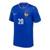 Men's COMAN #20 France Home Replica Soccer Jersey 2024