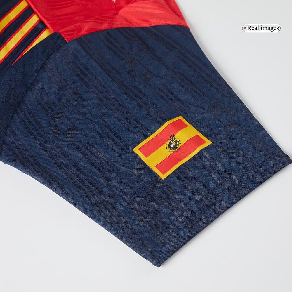 Men's Spain Home Retro Soccer Jersey 1996