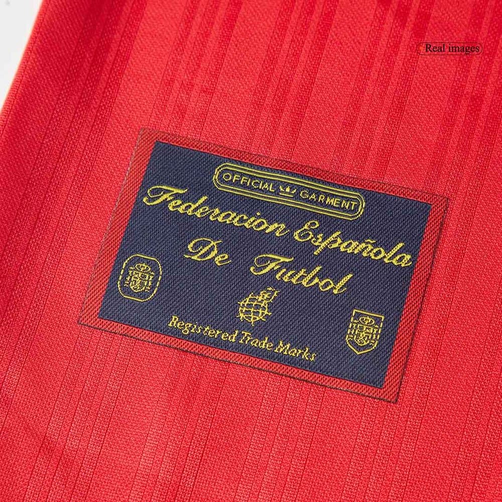 Men's Spain Home Retro Soccer Jersey 1996