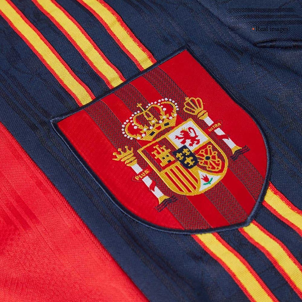 Men's Spain Home Retro Soccer Jersey 1996