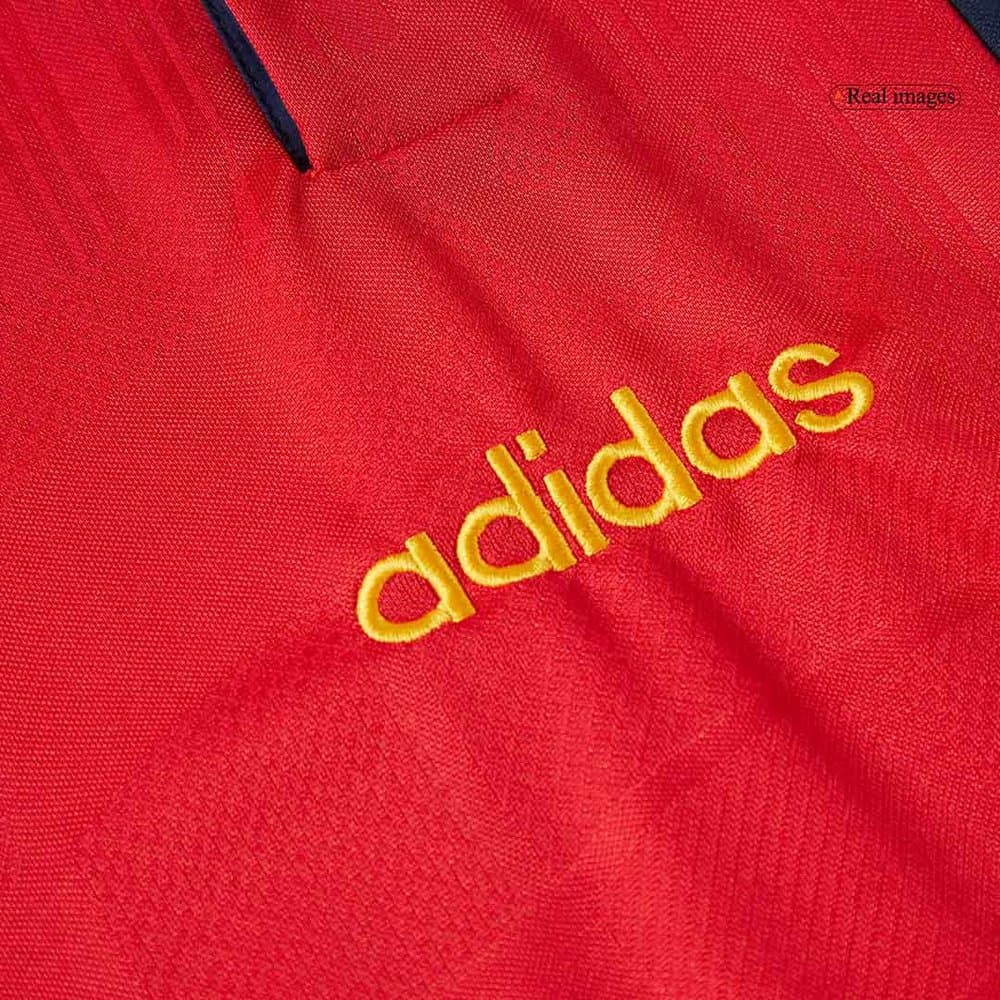 Men's Spain Home Retro Soccer Jersey 1996