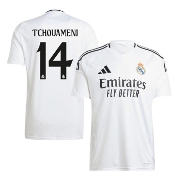 Men's TCHOUAMENI #14 Real Madrid Home Replica Soccer Jersey 2024/25 Men's TCHOUAMENI #14 Real Madrid Home Replica Soccer Jersey 2024/25