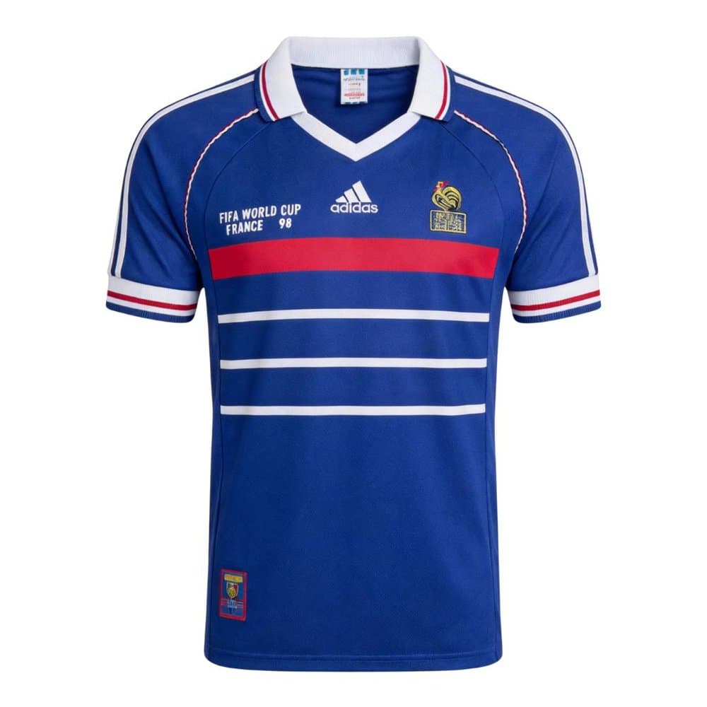 Men's France Home Retro Soccer Jersey World Cup 1998 Men's France Home Retro Soccer Jersey World Cup 1998