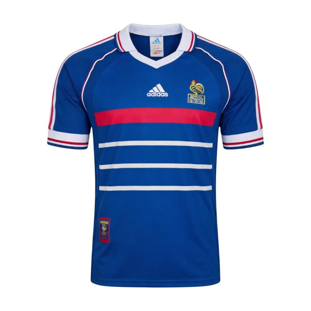Men's France Home Retro Soccer Jersey 1998