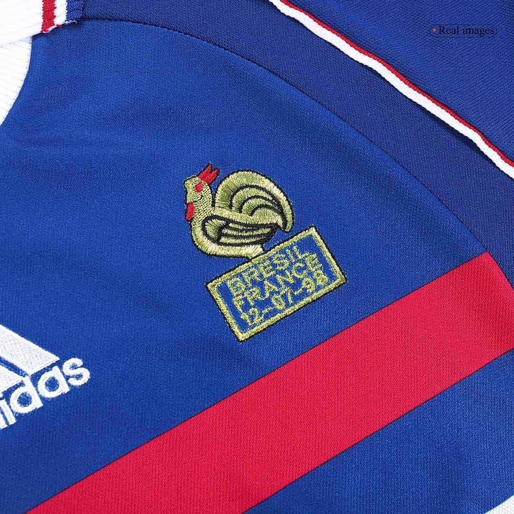 Men's France Home Retro Soccer Jersey 1998