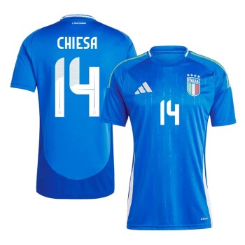 Men's CHIESA #14 Italy Home Replica Soccer Jersey EURO 2024 Men's CHIESA #14 Italy Home Replica Soccer Jersey EURO 2024