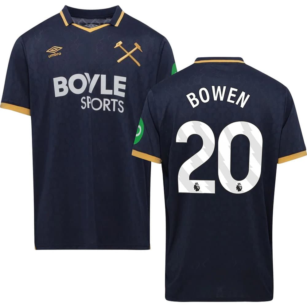 Men's BOWEN #20 West Ham United Third Replica Jersey 2025/26