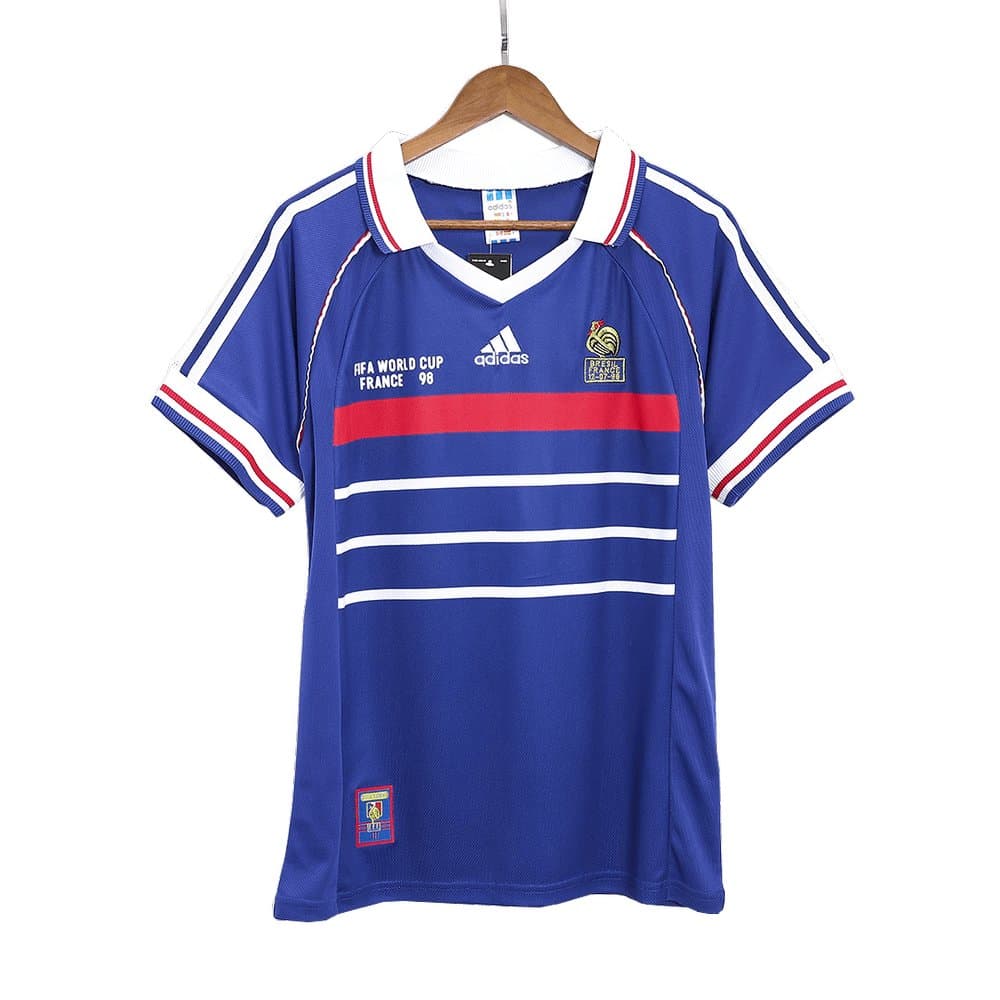 Men's HENRY #12 France Home Retro Soccer Jersey 1998 Men's HENRY #12 France Home Retro Soccer Jersey 1998