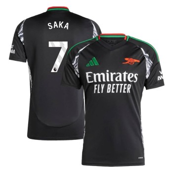 Men's SAKA #7 Arsenal Away Replica Soccer Jersey 2024/25