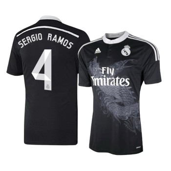 Men's SERGIO RAMOS #4 Real Madrid Third Away Retro Soccer Jersey 2014/15 Men's SERGIO RAMOS #4 Real Madrid Third Away Retro Soccer Jersey 2014/15