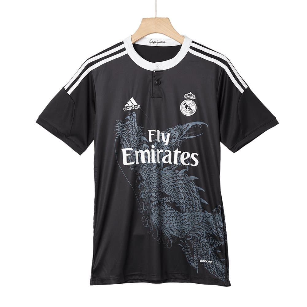 Men's SERGIO RAMOS #4 Real Madrid Third Away Retro Soccer Jersey 2014/15