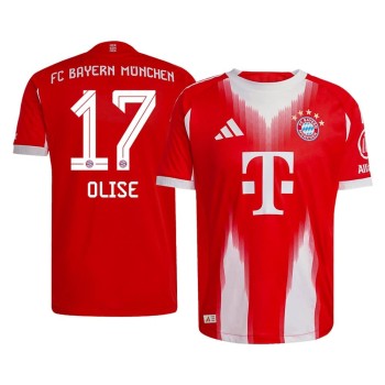 Men's OLISE #17 Bayern Munich Home Authentic Jersey 2025/26 Men's OLISE #17 Bayern Munich Home Authentic Jersey 2025/26