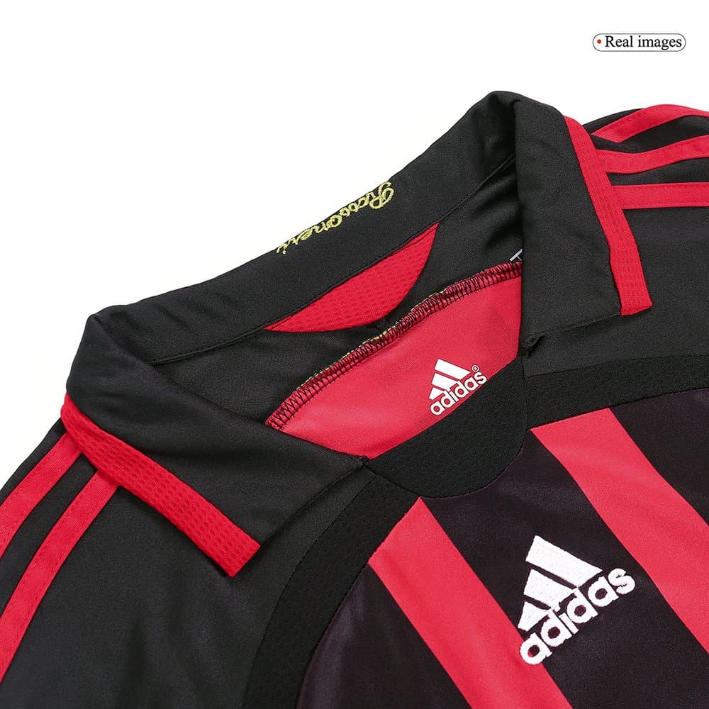 Men's RONALDO #99 AC Milan Home Long Sleeve Retro Soccer Jersey 2006/07 Men's RONALDO #99 AC Milan Home Long Sleeve Retro Soccer Jersey 2006/07
