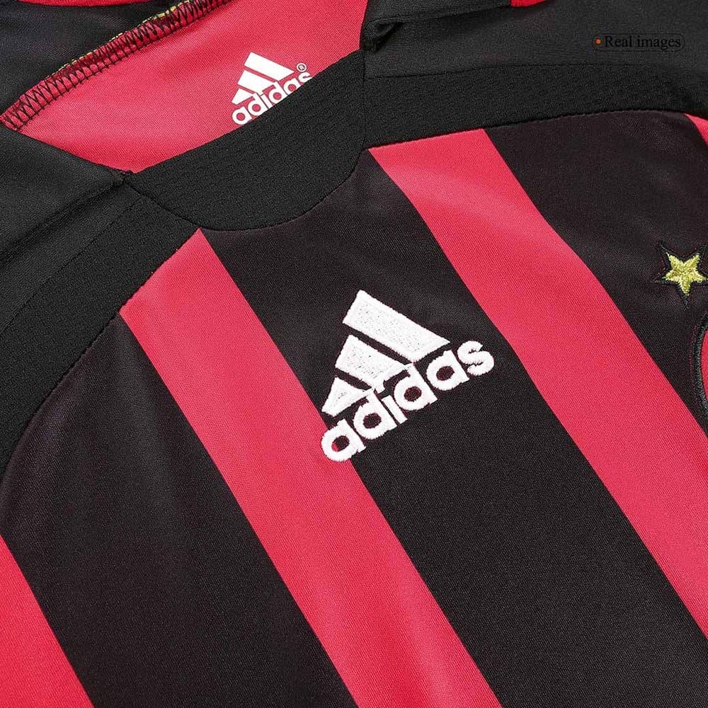 Men's RONALDO #99 AC Milan Home Long Sleeve Retro Soccer Jersey 2006/07 Men's RONALDO #99 AC Milan Home Long Sleeve Retro Soccer Jersey 2006/07