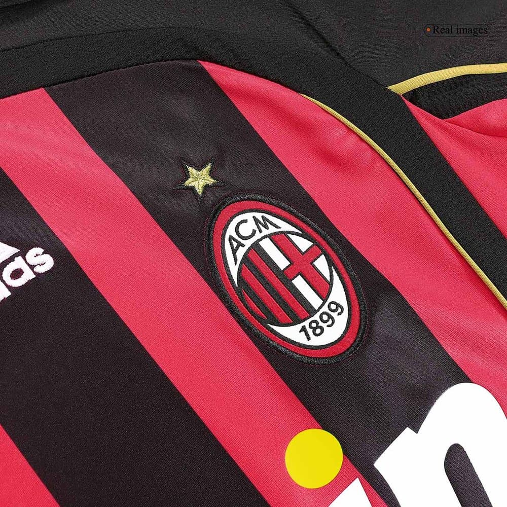Men's RONALDO #99 AC Milan Home Long Sleeve Retro Soccer Jersey 2006/07 Men's RONALDO #99 AC Milan Home Long Sleeve Retro Soccer Jersey 2006/07