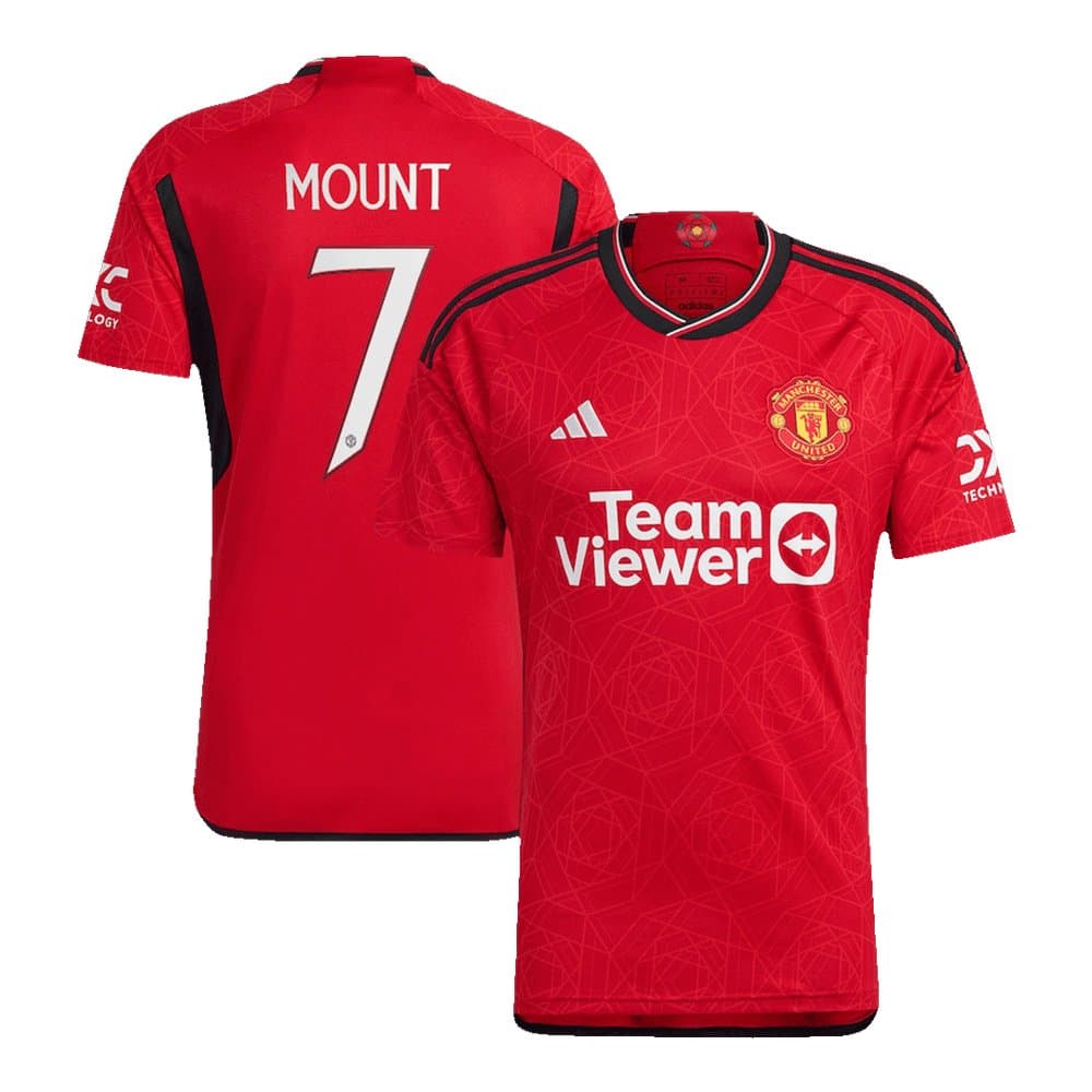 Men's MOUNT #7 Manchester United Home Replica Jersey - UCL 2023/24 Men's MOUNT #7 Manchester United Home Replica Jersey - UCL 2023/24
