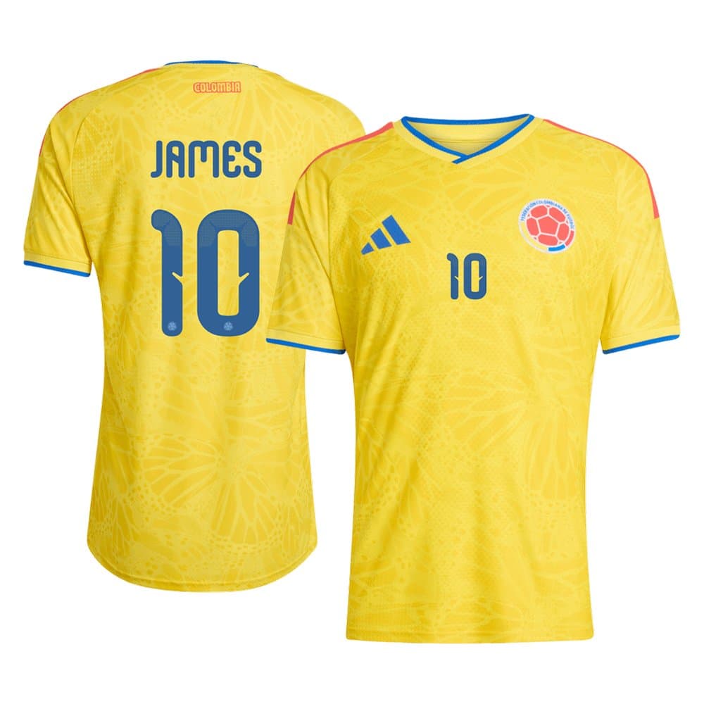Men's JAMES #10 Colombia Home Authentic Jersey World Cup 2026