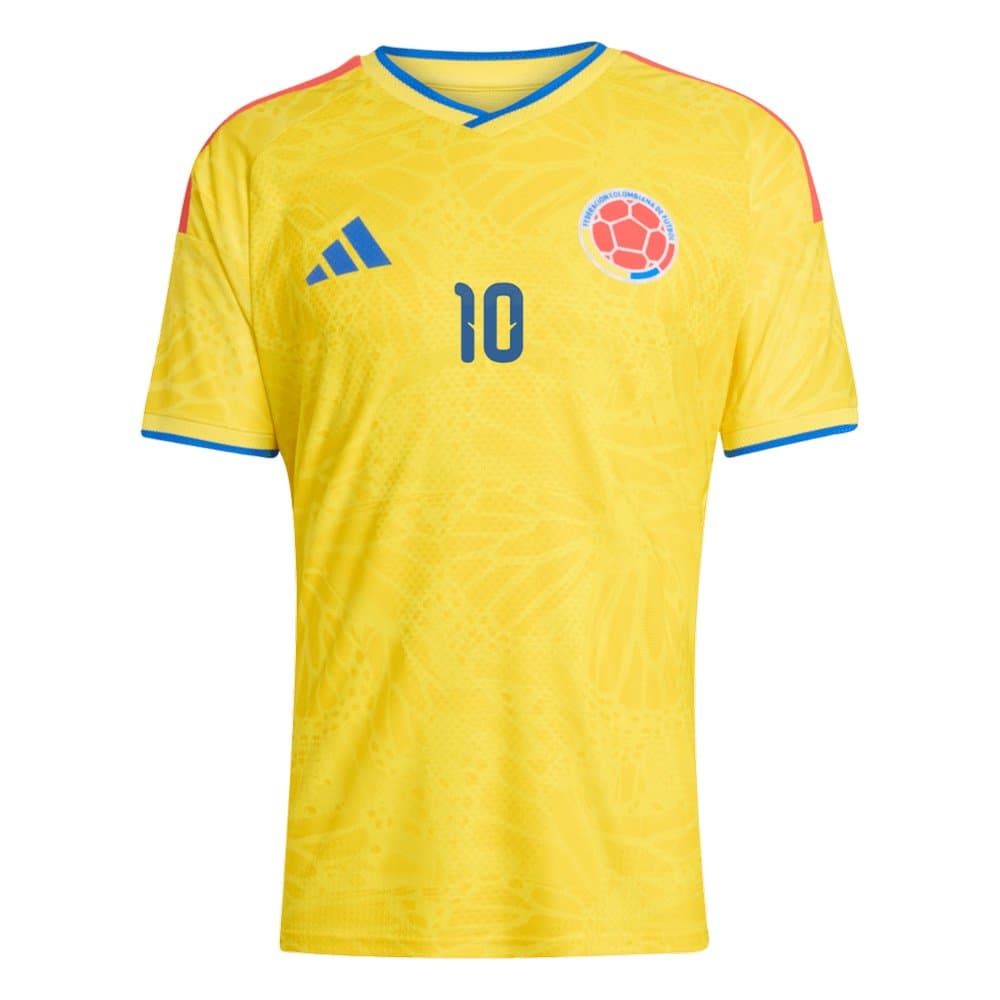 Men's JAMES #10 Colombia Home Authentic Jersey World Cup 2026