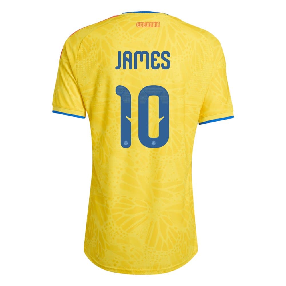 Men's JAMES #10 Colombia Home Authentic Jersey World Cup 2026