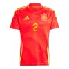 Men's CARVAJAL #2 Spain Home Replica Soccer Jersey EURO 2024 Men's CARVAJAL #2 Spain Home Replica Soccer Jersey EURO 2024