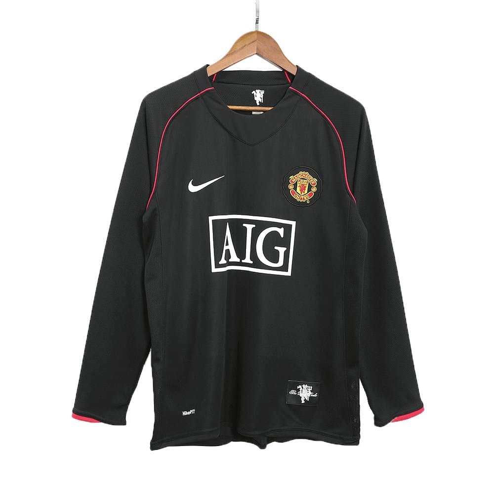 Men's ROONEY #10 Manchester United Away Long Sleeve Retro Soccer Jersey 2007/08 Men's ROONEY #10 Manchester United Away Long Sleeve Retro Soccer Jersey 2007/08