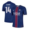 Men's D.DOUÉ #14 PSG Home Authentic Jersey 2025/26 Men's D.DOUÉ #14 PSG Home Authentic Jersey 2025/26