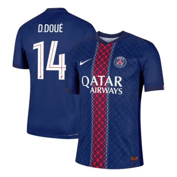 Men's D.DOUÉ #14 PSG Home Authentic Jersey 2025/26 Men's D.DOUÉ #14 PSG Home Authentic Jersey 2025/26