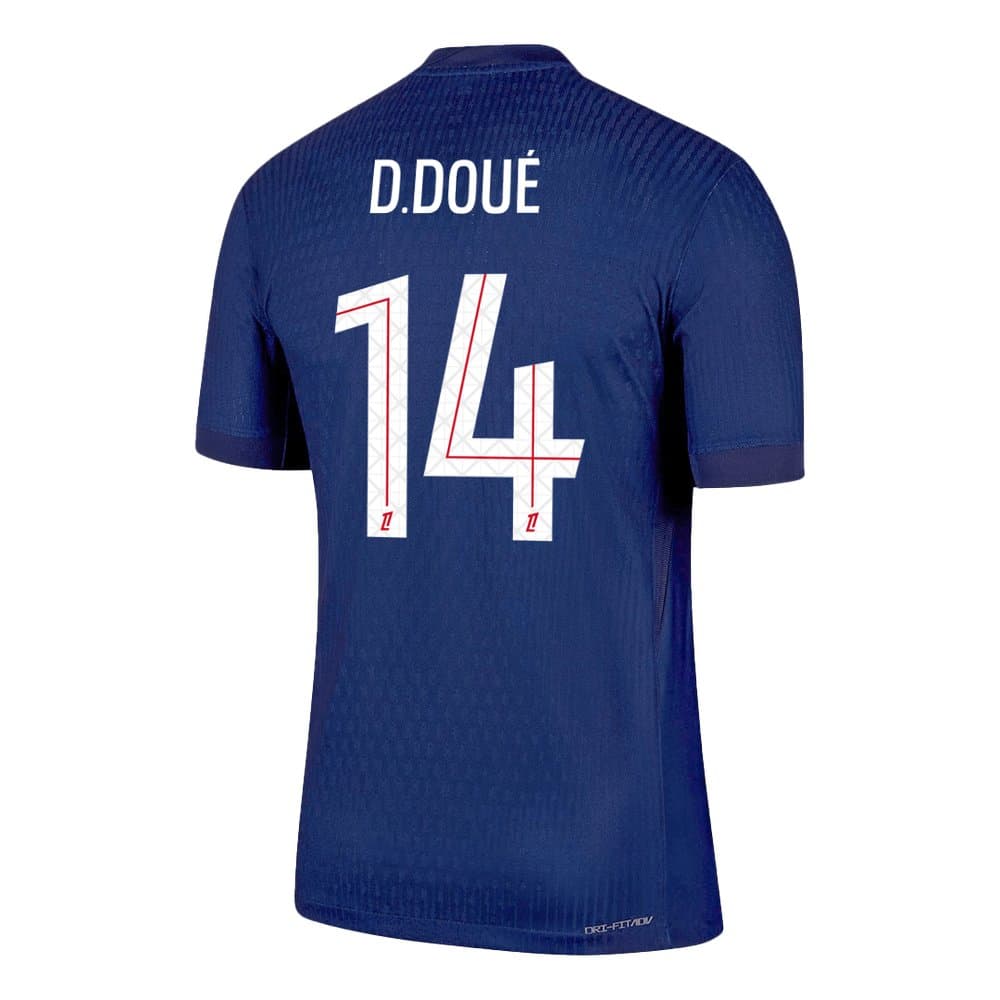 Men's D.DOUÉ #14 PSG Home Authentic Jersey 2025/26 Men's D.DOUÉ #14 PSG Home Authentic Jersey 2025/26
