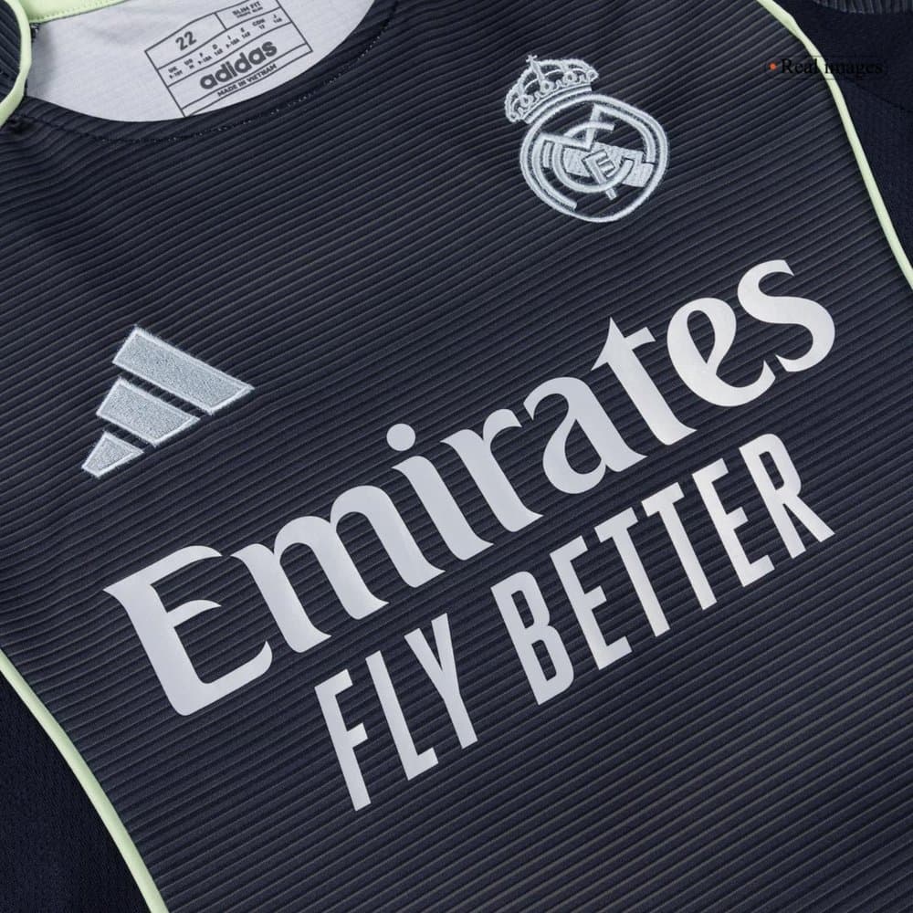 Kid's Real Madrid Away Soccer Jersey Kit 2025/26 Kid's Real Madrid Away Soccer Jersey Kit 2025/26