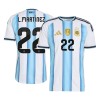 Men's L.MARTíNEZ #22 Argentina Home Authentic Jersey World Cup 2026