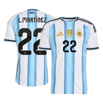 Men's L.MARTíNEZ #22 Argentina Home Authentic Jersey World Cup 2026 Men's L.MARTíNEZ #22 Argentina Home Authentic Jersey World Cup 2026